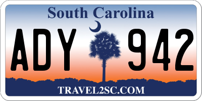 SC license plate ADY942