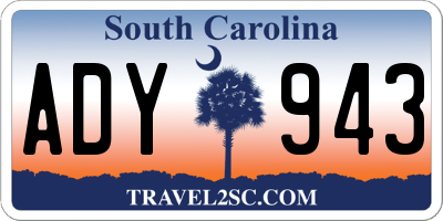 SC license plate ADY943