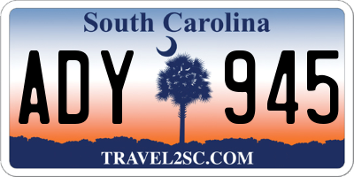 SC license plate ADY945