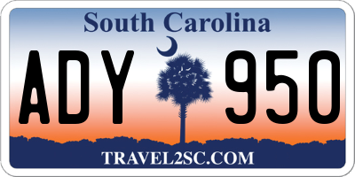 SC license plate ADY950