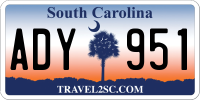 SC license plate ADY951