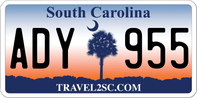 SC license plate ADY955