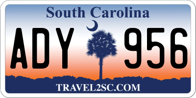 SC license plate ADY956