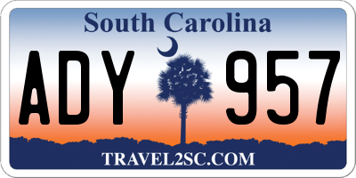 SC license plate ADY957