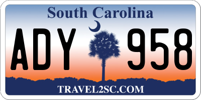 SC license plate ADY958