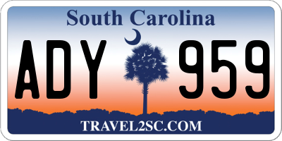 SC license plate ADY959