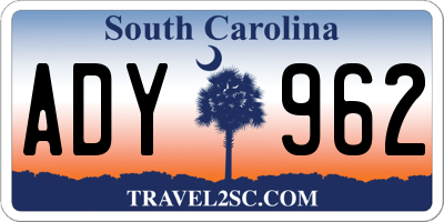 SC license plate ADY962
