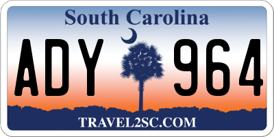 SC license plate ADY964
