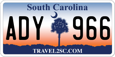 SC license plate ADY966