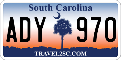 SC license plate ADY970