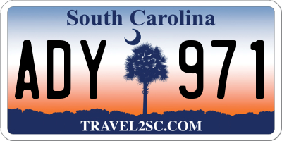 SC license plate ADY971