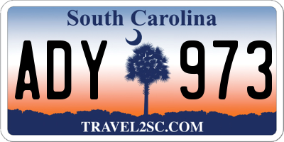 SC license plate ADY973