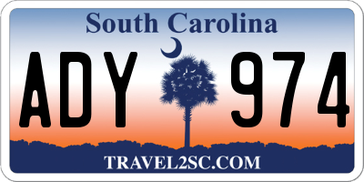 SC license plate ADY974