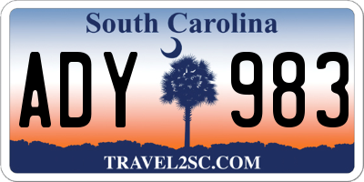SC license plate ADY983
