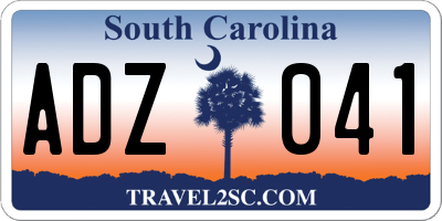 SC license plate ADZ041