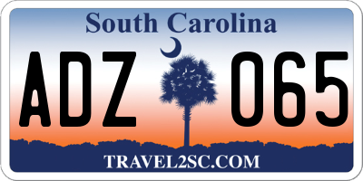 SC license plate ADZ065