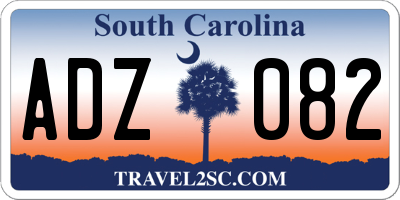 SC license plate ADZ082