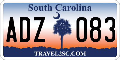 SC license plate ADZ083