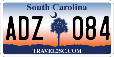 SC license plate ADZ084