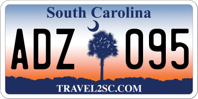 SC license plate ADZ095