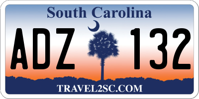 SC license plate ADZ132
