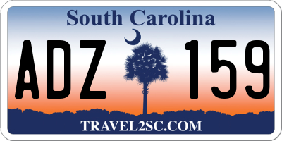 SC license plate ADZ159