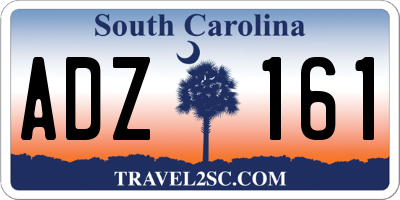 SC license plate ADZ161