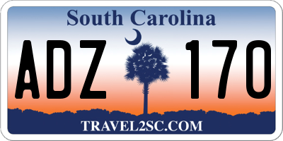 SC license plate ADZ170