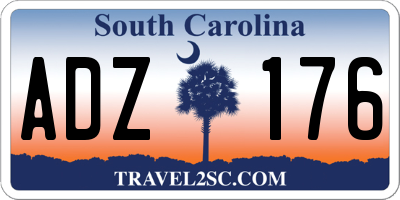 SC license plate ADZ176