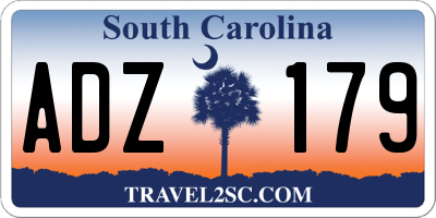 SC license plate ADZ179