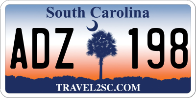 SC license plate ADZ198