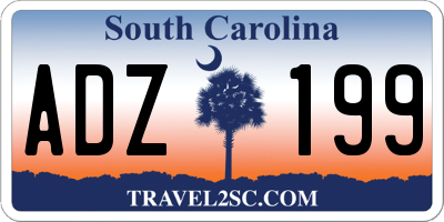 SC license plate ADZ199
