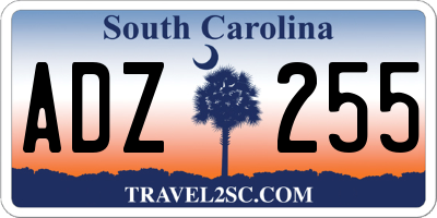 SC license plate ADZ255