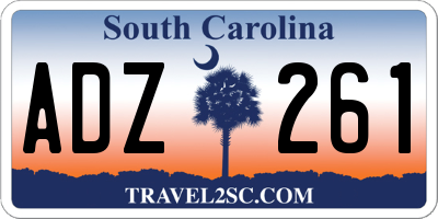 SC license plate ADZ261