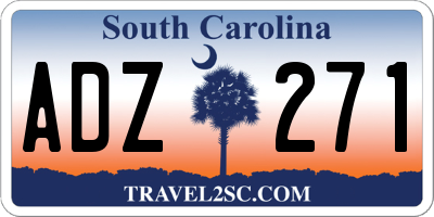 SC license plate ADZ271
