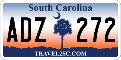 SC license plate ADZ272