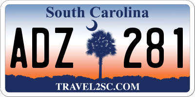 SC license plate ADZ281