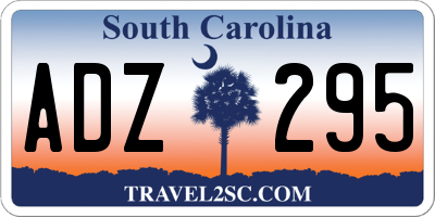 SC license plate ADZ295