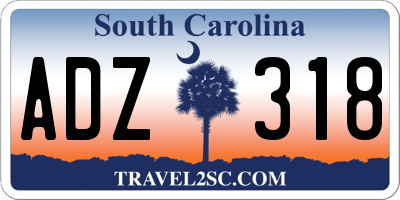 SC license plate ADZ318