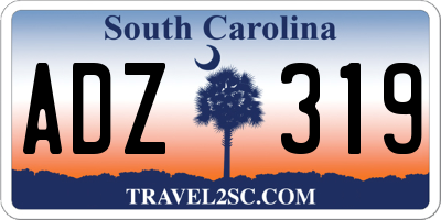 SC license plate ADZ319