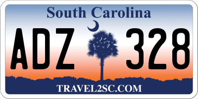 SC license plate ADZ328