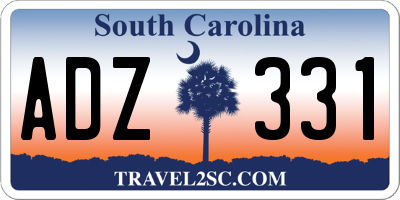 SC license plate ADZ331