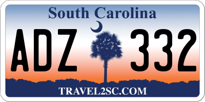 SC license plate ADZ332