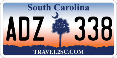 SC license plate ADZ338