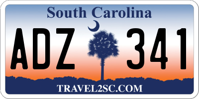 SC license plate ADZ341