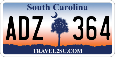 SC license plate ADZ364