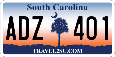 SC license plate ADZ401
