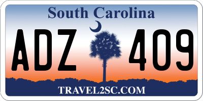 SC license plate ADZ409