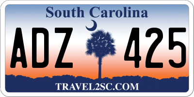 SC license plate ADZ425