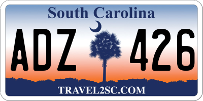 SC license plate ADZ426